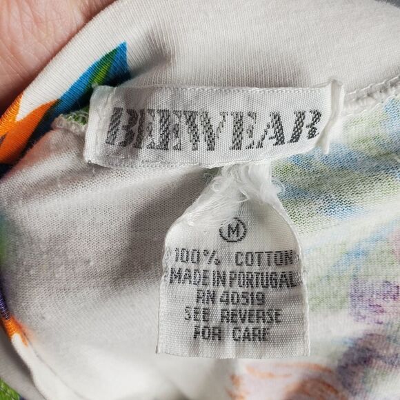 VINTAGE 90s floral southwestern crew neck tee shirt M - Picture 6 of 8